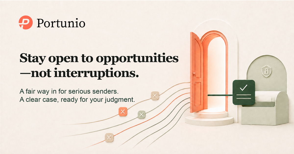 I'm building Portunio: a public AI address for opportunities beyond your network